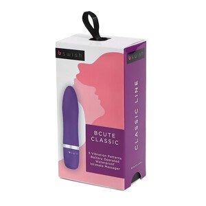 B SWISH Bcute Classic - vodotesný vibrátor v tvare rúžu (fialový)