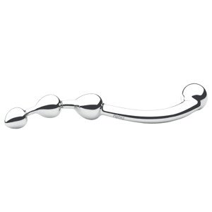 Njoy Fun Wand - kovový anál a G-bod dildo (strieborný)