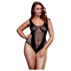 BACI Plus Size - rafinovaný sieťový body - čierny (XL-XXL)