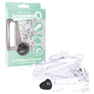 / MySecret Screaming Panty - rádiové vibračné nohavičky - biele (S-L)