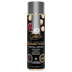 Biela čokoláda-malinové truffle - jedlý lubrikant (120 ml)