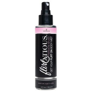 Sensuva Flirtatious - telový sprej s feromónmi - vanilka a zimolez (125ml)
