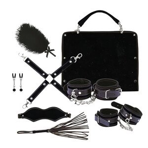 RS Soiree Kinky Me Softly - BDSM sada na zväzovanie - čierna (7 ks)