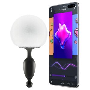 Magic Motion Bunny - inteligentný anál vibrátor s chvostom (biely)