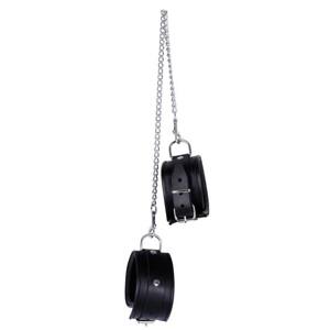 ZADO - Black Leather Ankle Cuffs