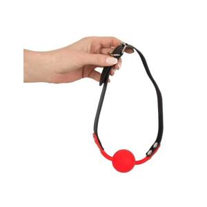 Bad Kitty - Silicone Gag with Faux Leather Strap (Red)