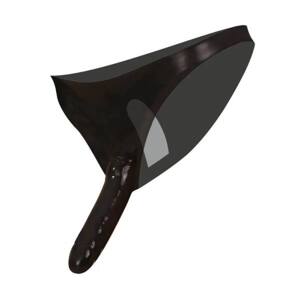 LATEX - Black Briefs with Inner & Outer Dildo (S-L)