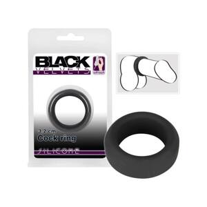 Black Velvet - Thick-Walled Penis Ring (3.2 cm) - Black