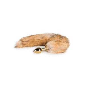EasyToys Fox Tail No.1 - Metal Anal Plug with Red-Gold Fox Tail