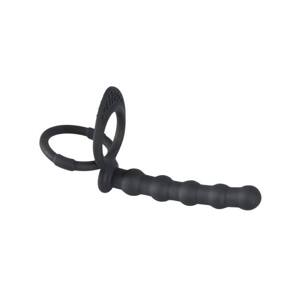 Black Velvet - Prostate and Penis Ring with Anal Dildo (Black)
