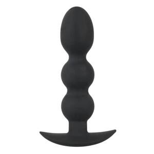 Black Velvet Heavy - 145g Beaded Anal Plug (Black)