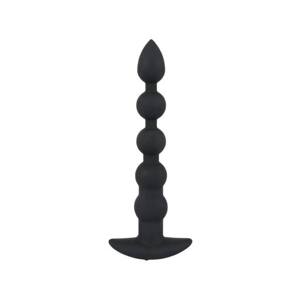 Black Velvet - Rechargeable 5-Bead Anal Vibrator (Black)