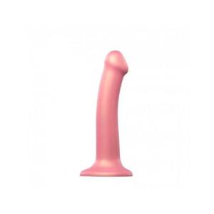Strap-on-me Metallic Shine M - Skin-Friendly Dildo (Metallic Pink)