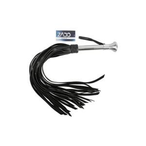 ZADO - Long, Extra Strong Leather Whip (Black)