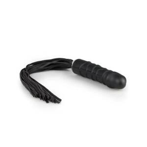 Easytoys Dual Delight - Black Flogger & Silicone Dildo Combo