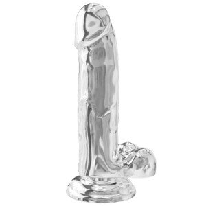 Priehľadné dildo TPE 18 cm
