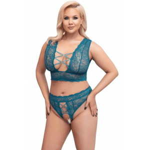 Plus size komplet Emerald Green, XL