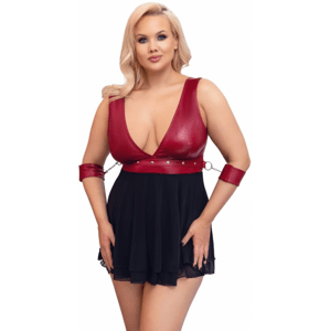 Plus size košieľka Red Bondage, XL