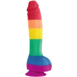 Dildo s prísavkou Rainbow Lust (24,5 cm)
