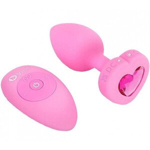 B-Vibe vibračný análny kolík Heart S/M s diaľkovým ovládaním (9,8 cm)