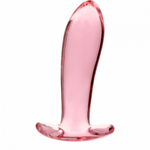 Sklenený análny kolík Borosilicate Nebula (12,5 cm), růžová