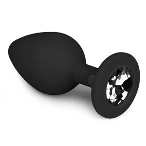 EASYTOYS ANAL COLLECTION Diamantový análny kolík Stredný - Čierny