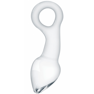 Sklenený análny kolík Glass Ring (14,5 cm)