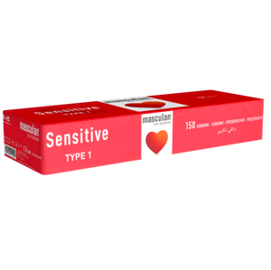 Masculan Typ 1 (sensitive) 150 smooth pink condoms for sensual moments