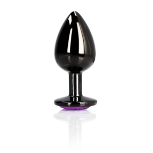 Análny kolík srdcovej tvaru - Malý - Gunmetal/Amethyst Purple