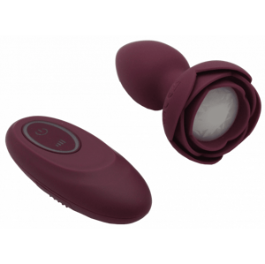 Svietiaci análny kolík s dotykovým tlačidlom Rose Flash (9,5 cm)