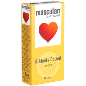 Masculan Single: Typ 3 (ribbed/dotted), 10 condoms