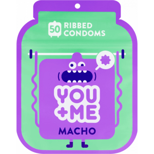 You Me MACHO - vrúbkované kondómy (50 ks)
