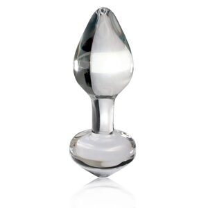 Pipedream Icicles No. 44 - sklenený análny kolík priehľadný