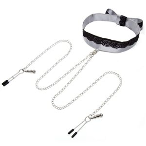 Fifty Shades of Grey Play Nice Satin & Lace Collar & Nippl