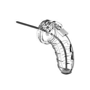 Shots ManCage Model 16 Chastity 4.5 Cage with Silicone Urethal Sounding